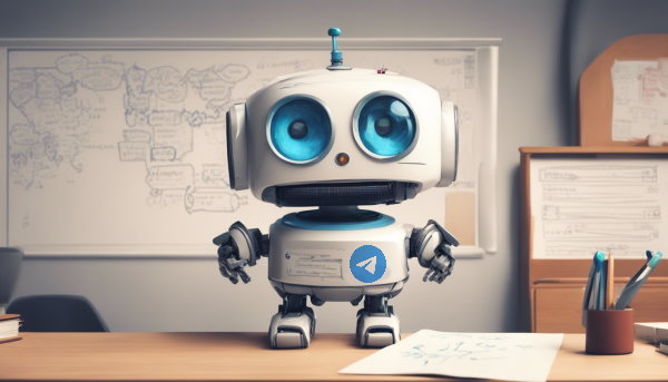 یک ربات کوچک در کلاس (تصویر تزئینی مطلب ربات تلگرام)