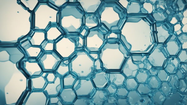 اتصال حباب های آب به یکدیگر و تشکیل شکل شش ضلعی