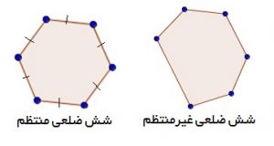 شش ضلعی منتظم و غیر منتظم