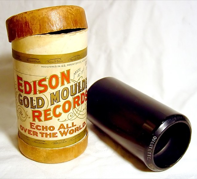 edison gold moulded phonograph cylinder