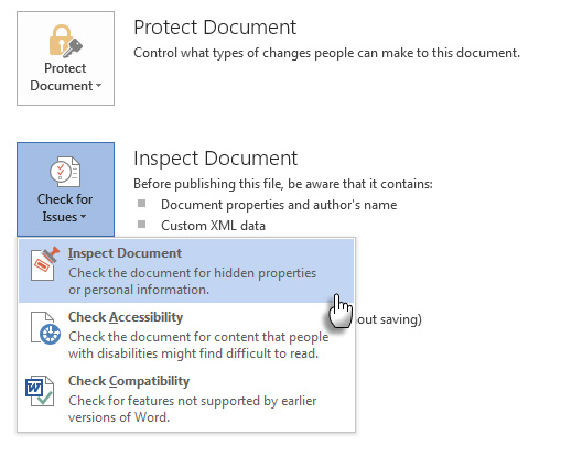 Inspect Document