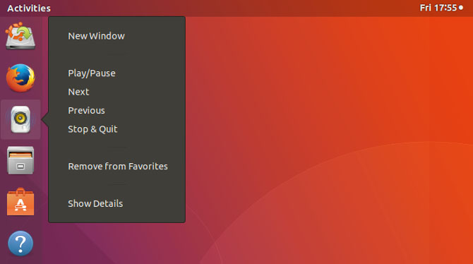 UbuntuBeginnersGuide Dock Context Menu
