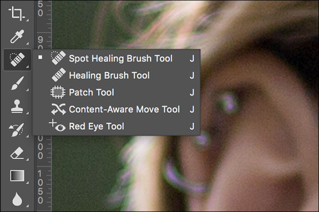 Spot Healing brush