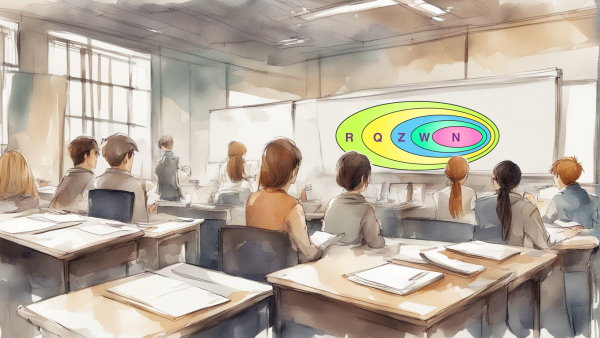 یک کلاس درس دبیرستان به همراه دانش آموزان نشسته و در حال نگاه کردن به تخته (تصویر تزئینی مطلب اعداد گویا)
