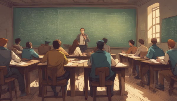 یک کلاس درس با استاد ایستاده مقابل تخته سیاه و دانشجویان نشسته (تصویر تزئینی مطلب سری همگرا و واگرا)