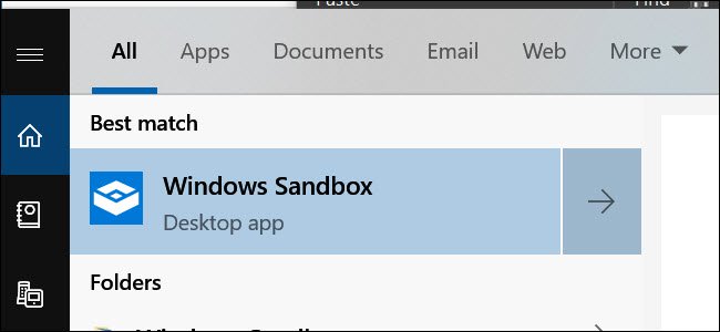 ویژگی Sandbox در ویندوز 10