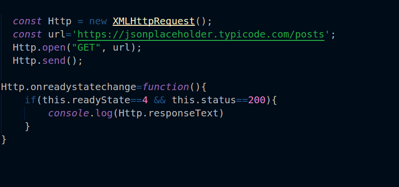 درخواست HTTP در جاوا اسکریپت