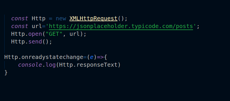 درخواست HTTP در جاوا اسکریپت