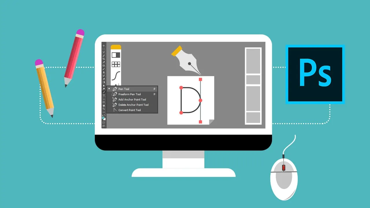 آموزش ابزار Pen در فتوشاپ — آموزک [ویدیوی آموزشی]