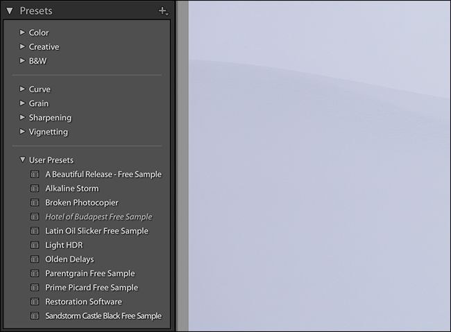 نصب تنظیمات از پیش تعریف شده در Adobe Lightroom 
