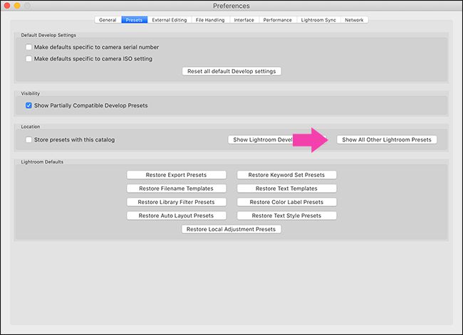 نصب تنظیمات از پیش تعریف شده در Adobe Lightroom 