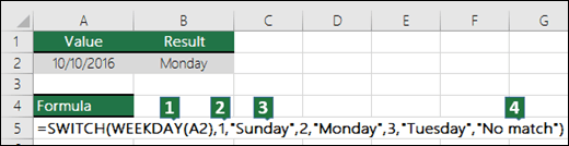 switch function in excel 2019