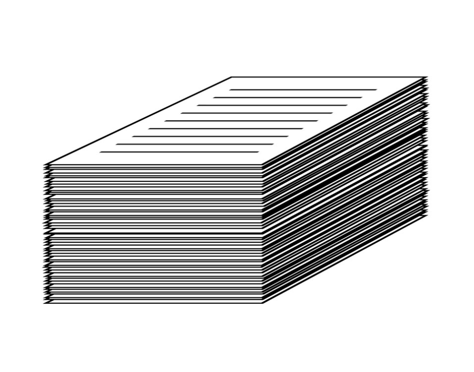 Стопка бумаг рисунок