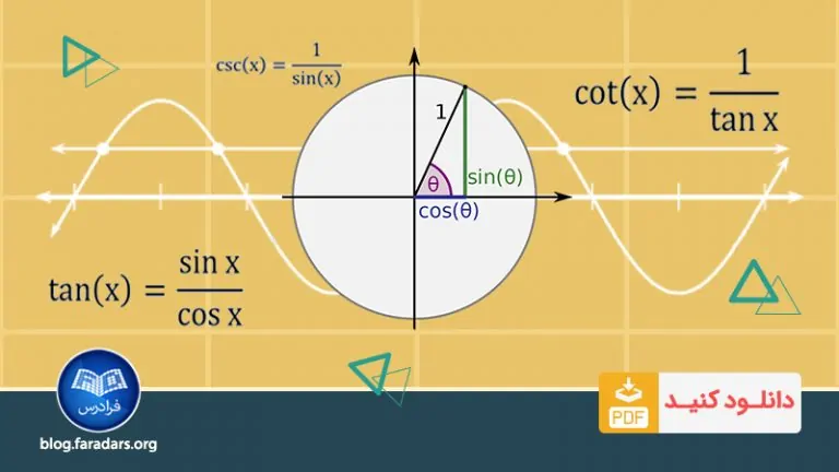 تقلب نامه (Cheat Sheet) مقادیر و فرمول های مثلثاتی