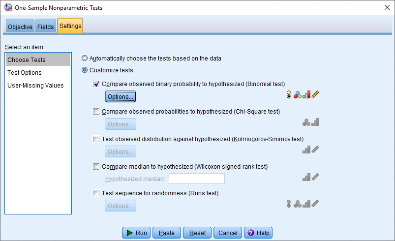 one sample nonparametric settings