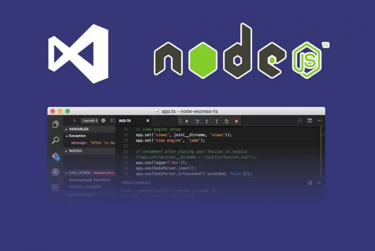 دیباگ کردن Node.js با ویژوال استودیو کد — راهنمای کاربردی