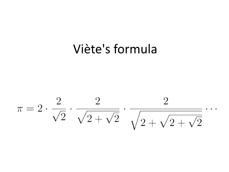 فرمول ویت (Viète's formula)