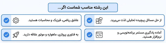 چک‌لیست ویژگی‌ها و علایق مناسب برای تحصیل در رشته مهندسی هوافضا
