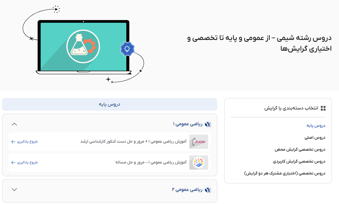 تصویر فیلم آموزش دروس شیمی در فرادرس