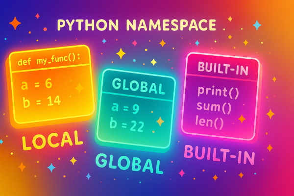 انواع فضاهای نام در پایتون