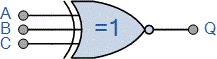 نماد مداری گیت XNOR سه ورودی