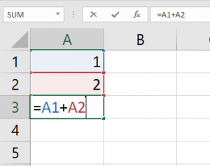 add two numbers in excel