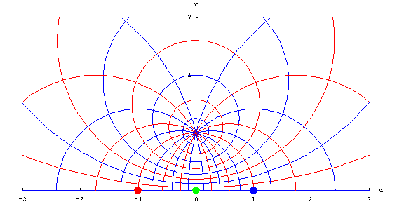 شکل ۲: دسته منحنی‌های درون دیسک واحد بعد از نگاشت