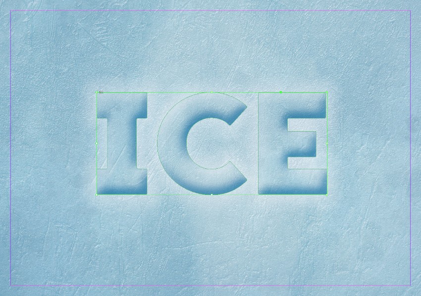 جلوه متن یخی در InDesign 