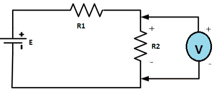 شکل مدار برای نمایش ولتاژ 