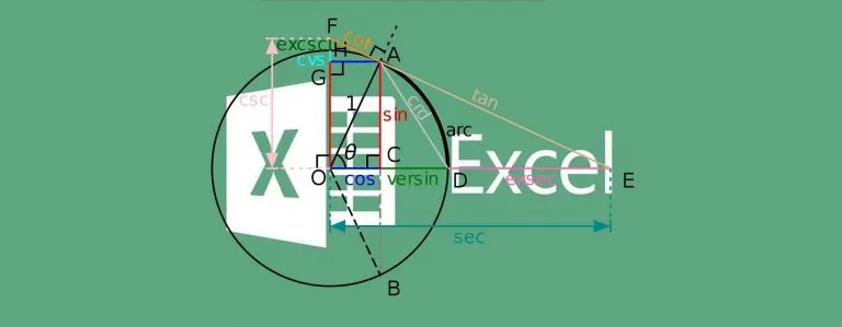 توابع مثلثاتی در اکسل — از صفر تا صد