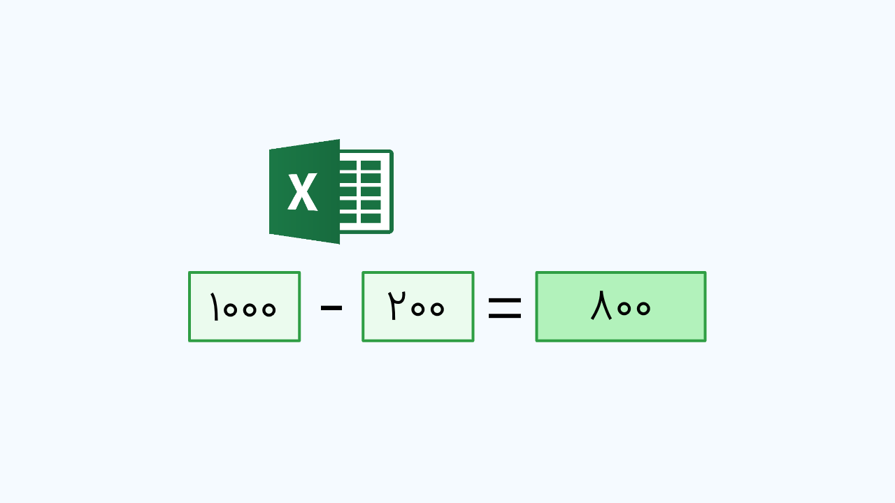 تفریق در اکسل – آموزش انجام عمل منها به زبان ساده (+ فیلم آموزش رایگان)