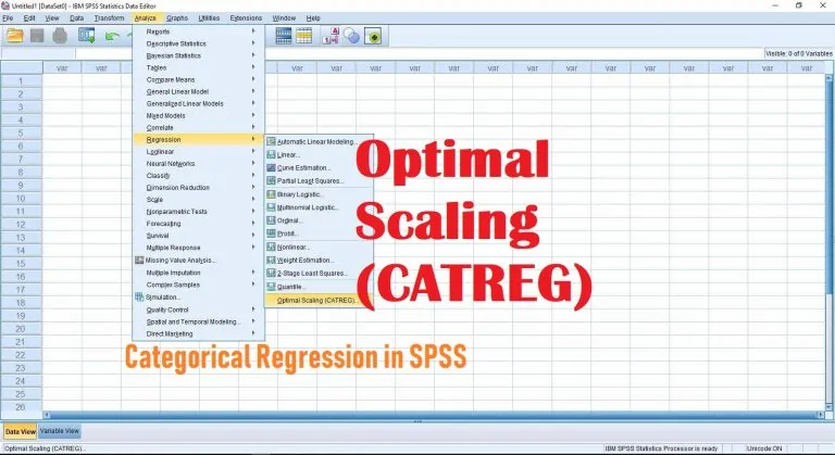 رگرسیون طبقه ای با مقیاس بهینه در SPSS — راهنمای کاربردی