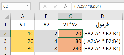 vectorize product in excel