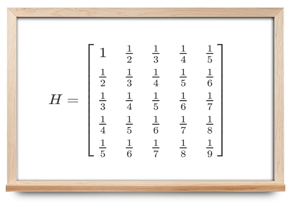 ماتریس هیلبرت — به زبان ساده