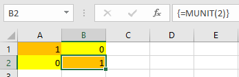 munit function in EXCEL