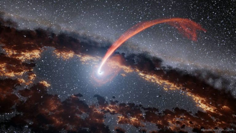 در هم گسیختگی یک ستاره توسط سیاه چاله — تصویر نجومی روز
