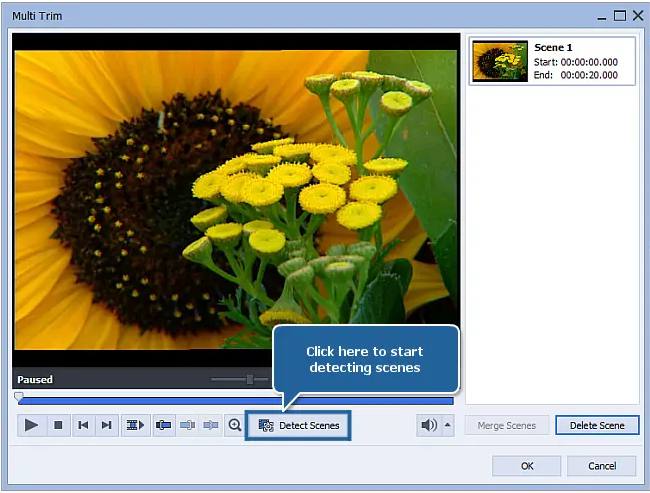 پنل Multi-Trim در AVS Video Editor