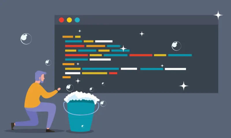 تمیزکاری کد