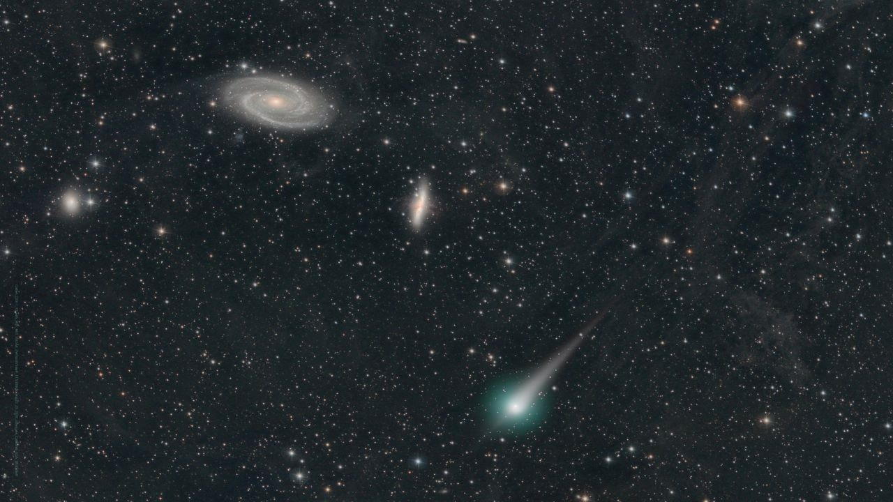 دنباله دار پن استارز و کهکشان های M81 و M82 — تصویر نجومی روز