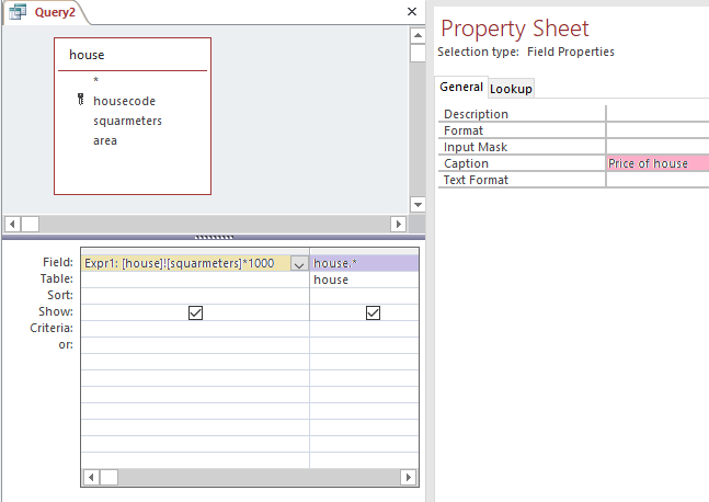 calculation in select query