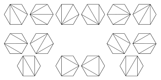 همه مثلث‌‌ها برای $$ n = 4 $$.