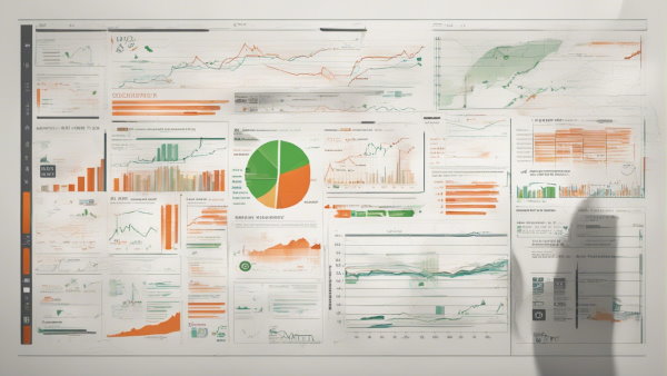 تصویر گرافیکی ترکیبی از نمودارها، جداول و داده های مالی (تصویر تزئینی مطلب رشته مدیریت مالی)