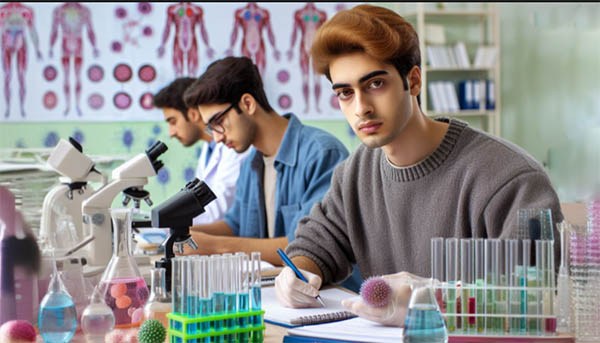 دانش آموزان ایرانی در حال مطالعه درس ریست شناسی