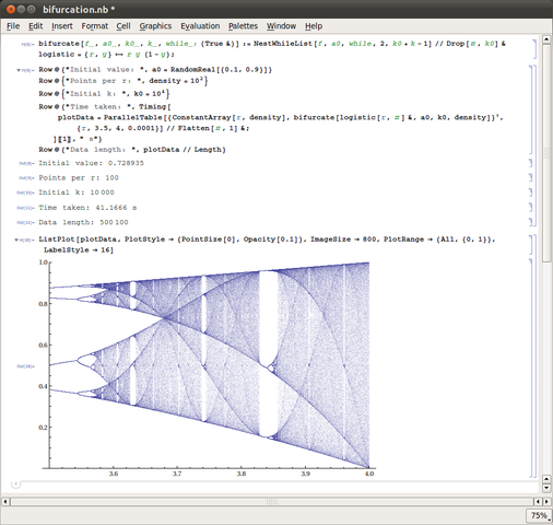Mathematica logistic bifurcation