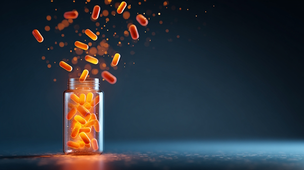 قرص های درخشان در حال خروج از شیشه