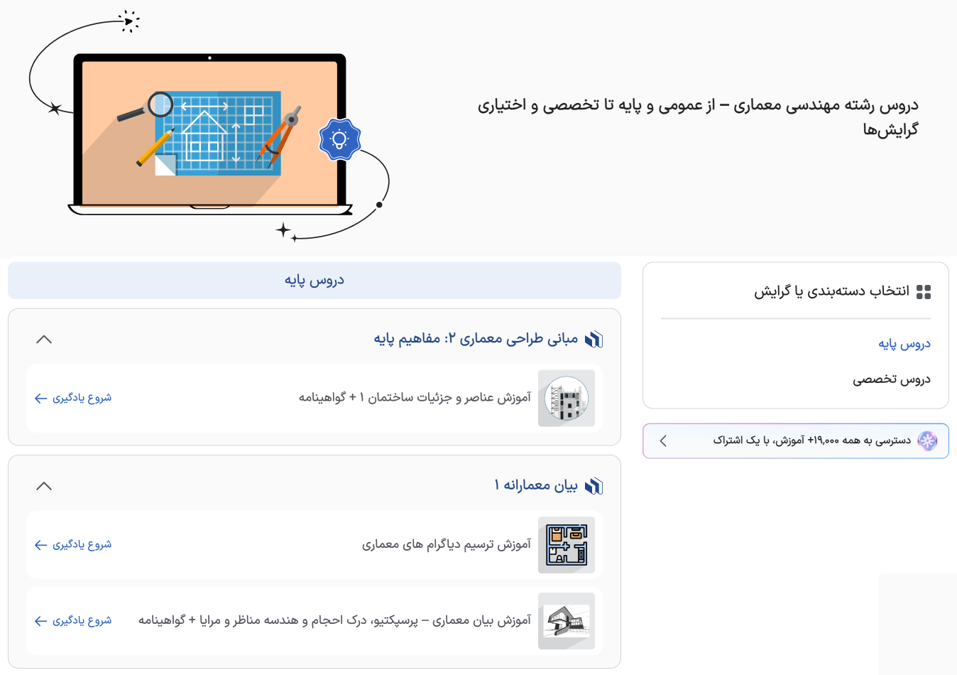 مجموعه دروس رشته مهندسی معماری