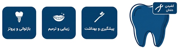 حوزه‌های مختلف دندان‌پزشکی شامل ترمیم، زیبایی، بازتوانی و پیشگیری