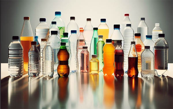 بطری های پلاستیکی آب