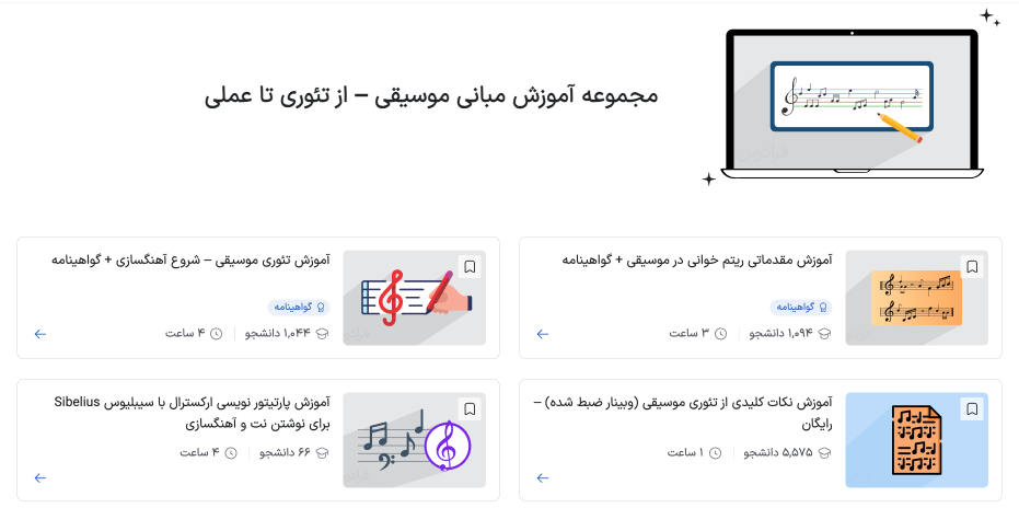 مجموعه آموزش مبانی موسیقی فرادرس