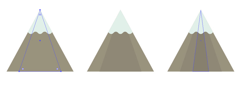 طراحی منظره کوهستان با سبک مسطح در ایلاستریتور